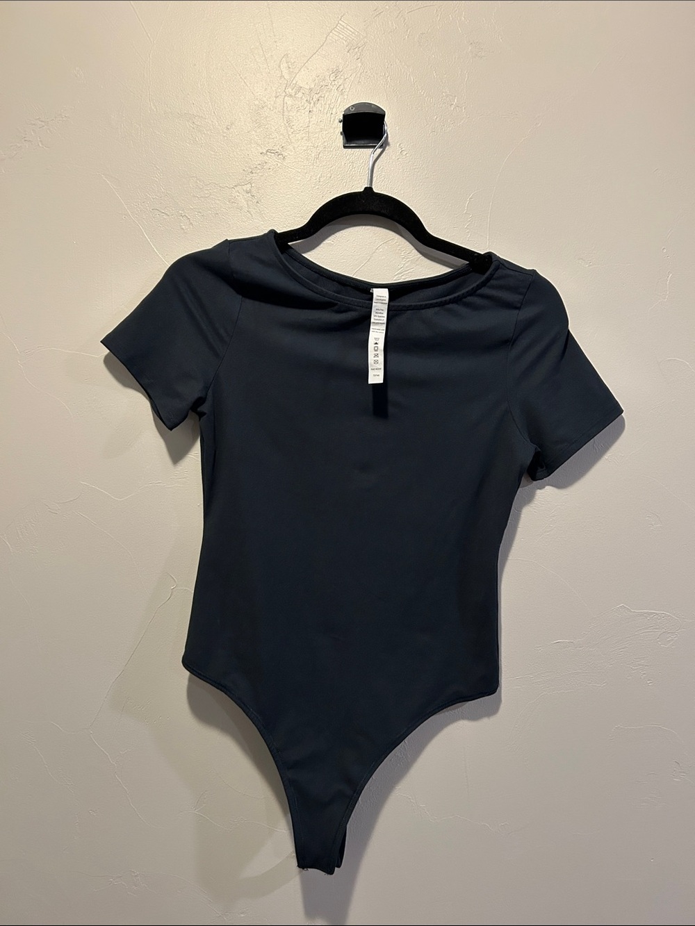 Navy Short-Sleeve Bodysuit by Rae Mode -